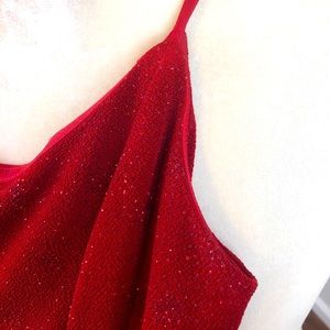 White House Black Market red holiday sparkly dress